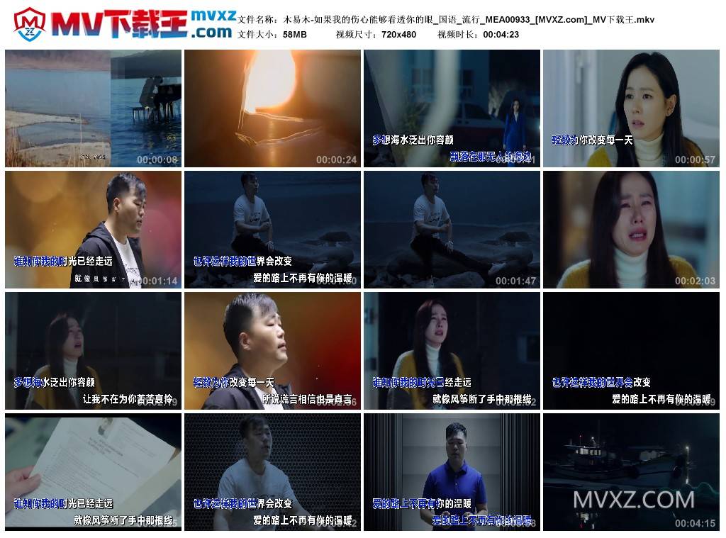 木易木-如果我的伤心能够看透你的眼_国语_流行_MEA00933